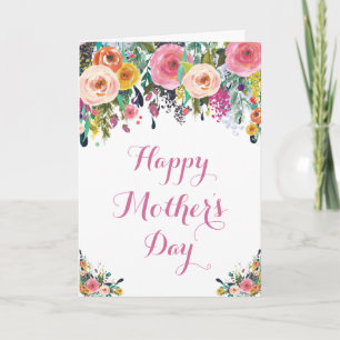 Watercolor Floral Mother's Day Card