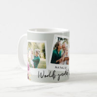 Watercolor floral multi photo worlds greatest mom