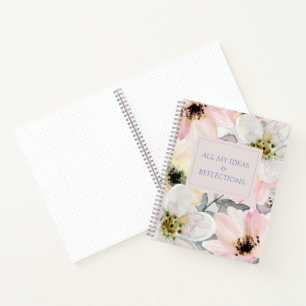 Watercolor floral notebook