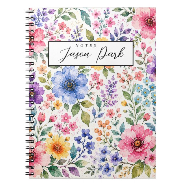 Watercolor Floral Notebook (Front)