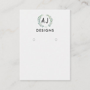 Watercolor Floral Painting Earring Display Card