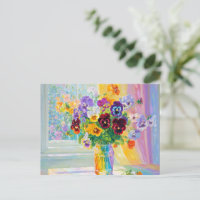 Watercolor Floral Pansies