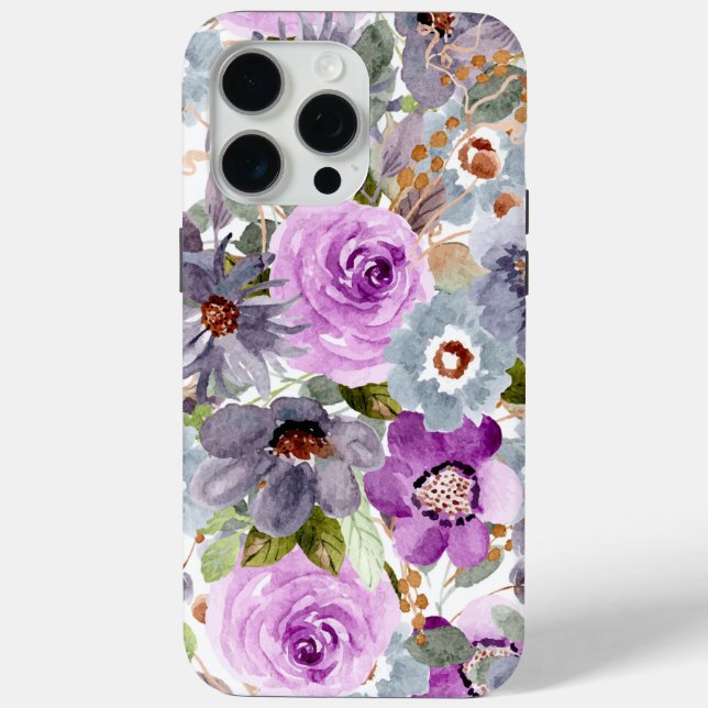 Watercolor Floral Pattern Case-Mate iPhone Case (Back)