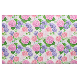 Watercolor floral pattern fabric