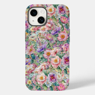 Watercolor Floral Pattern, Floral Background  Case-Mate iPhone 14 Case