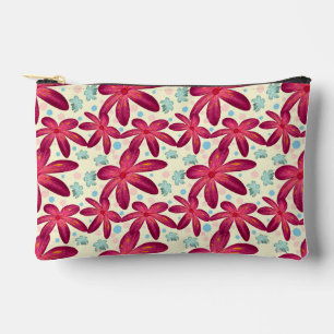 Watercolor floral pattern gift accessory pouch