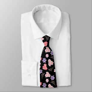 Watercolor Floral Pattern Tie