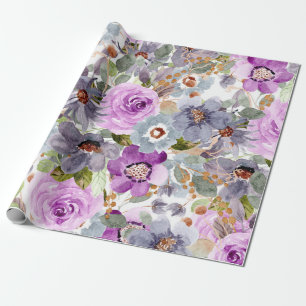 Watercolor Floral Pattern Wrapping Paper