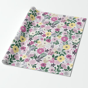 Watercolor Floral Pattern Wrapping Paper