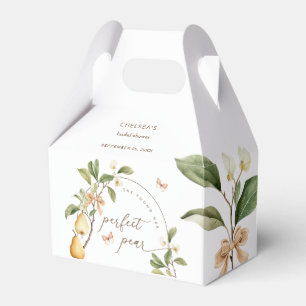 Watercolor Floral Perfect Pair Pear Bridal Shower Favor Box