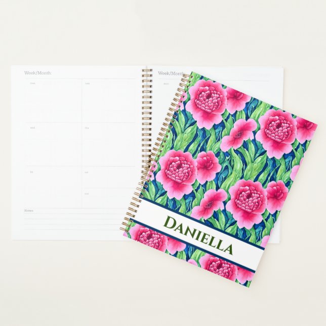 Watercolor Floral Personalized Planner (Display)