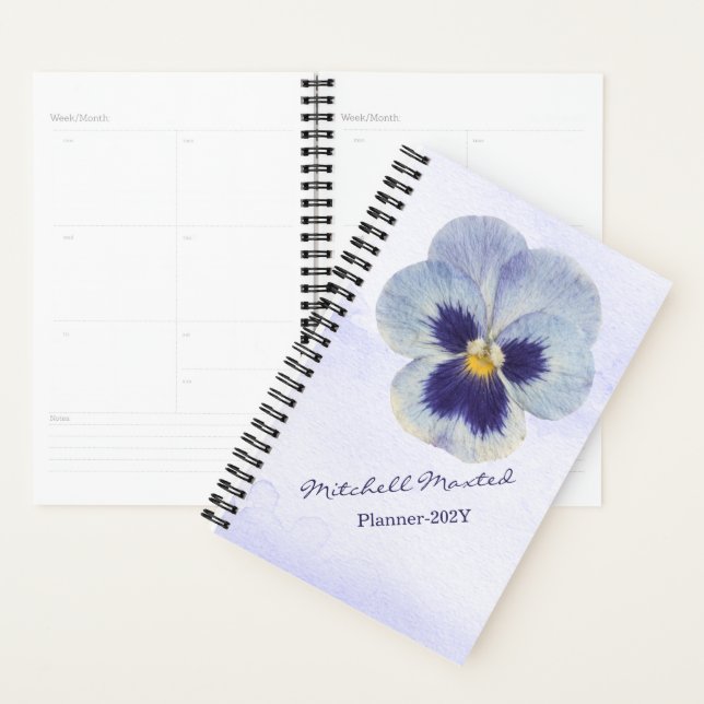 Watercolor Floral Personalized Planner Notebook (Display)