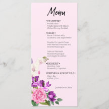 Watercolor Floral Pink Violet Bold Modern