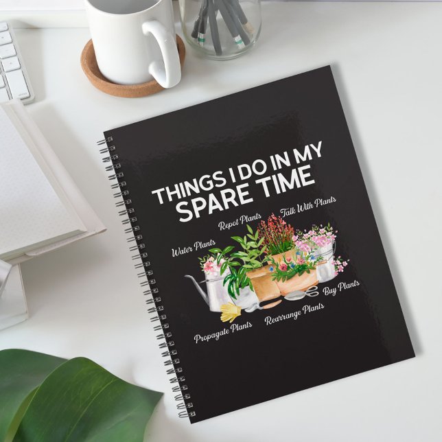 Watercolor Floral Plant Funny Quote Garden Journal (In situ)