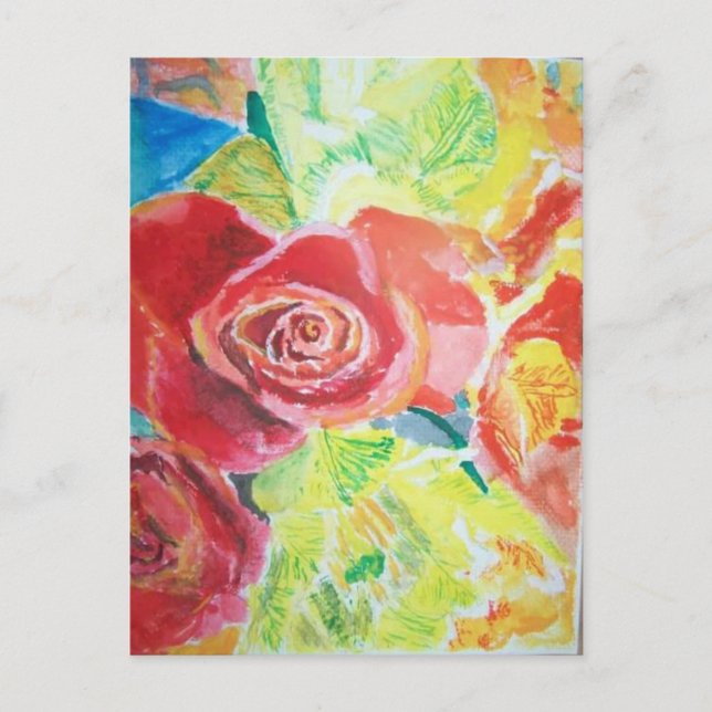 Watercolor Floral Postcard (Front)
