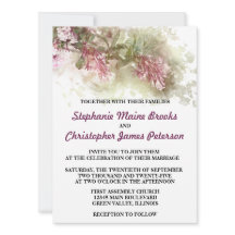 Watercolor Floral Purple Jasmine Wedding