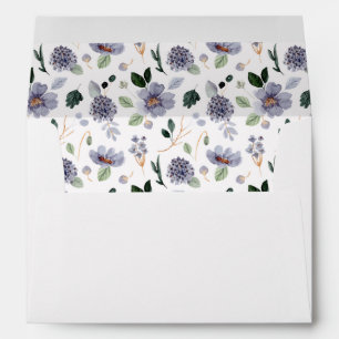 Watercolor Floral Return Address 5 x 7 Envelope