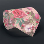 Watercolor Floral Rose Gold Camouflage Pink Tie<br><div class="desc">This design may be personalized by choosing the Edit Design option. You may also transfer onto other items. Contact me at colorflowcreations@gmail.com or use the chat option at the top of the page if you wish to have this design on another product or need assistance. See more of my designs...</div>
