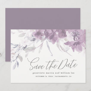 Watercolor Floral Save the Date Wedding