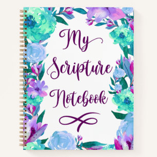 Watercolor Floral Scripture Notebook