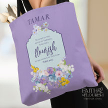 Watercolor Floral Scripture Verse Personalized