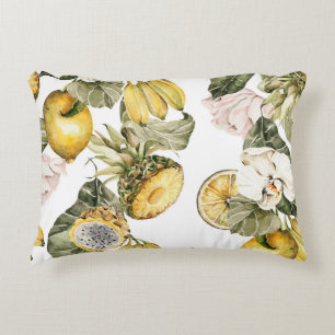 Watercolor floral seamless pattern. Hand painted l Accent Pillow
