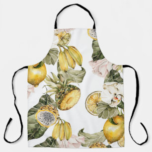Watercolor floral seamless pattern. Hand painted l Apron