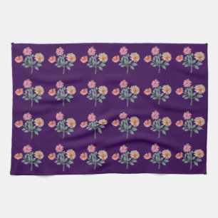 Watercolor Floral Seamless Pattern Soft Pastel  Kitchen Towel