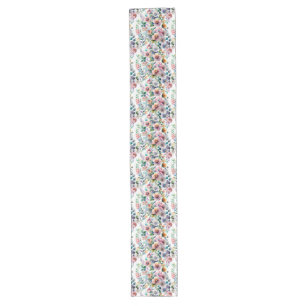 Watercolor Floral Seamless Pattern Table Runner