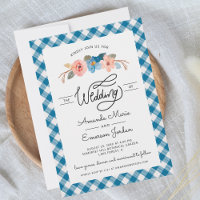 Watercolor Floral Simple Fun Casual Wedding