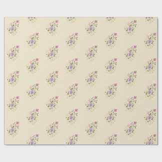 Watercolor Floral Soft Minimalist Vintage Style Wrapping Paper