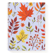 Watercolor floral spiral bound notebook