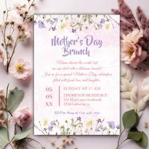 Watercolor Floral Spring  Mother’s Day Brunch Invitation