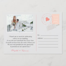 Watercolor floral spring wedding invitations, pink