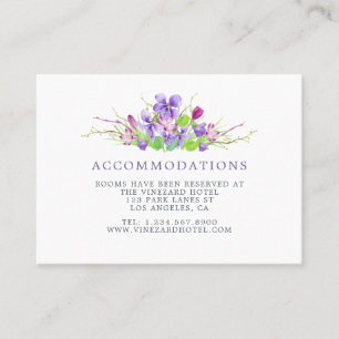 Watercolor Floral Summer Wedding Business Card