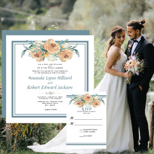 Watercolor Floral Summer Wedding Invitation