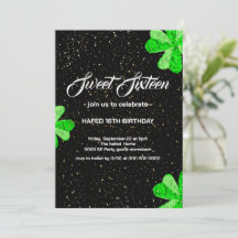 Watercolor Floral Sweet 16 Birthday Invitations