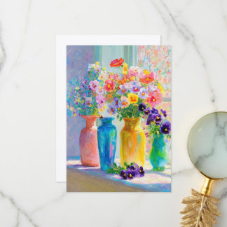 Watercolor Floral  Thank You Card