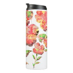 Watercolor Floral Thermal Tumbler