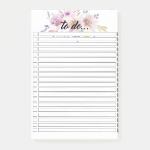 Watercolor Floral To-Do List Post-it® Notes