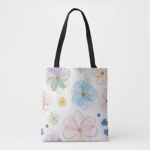 Watercolor Floral Tote Bag