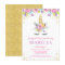 Watercolor Floral Unicorn Birthday Invitations