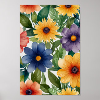 Watercolor Floral Wall Art