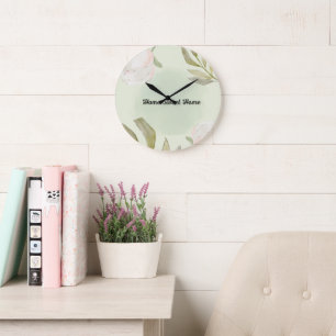 Watercolor Floral Wall Clock