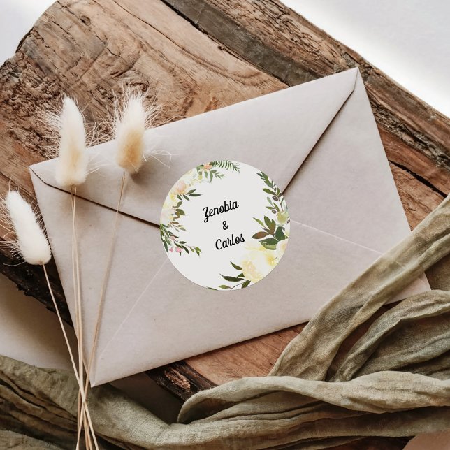 Watercolor Floral Wedding Envelope Seals (Creator Uploaded)