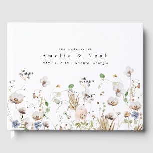 Watercolor Floral Wedding Guest Book