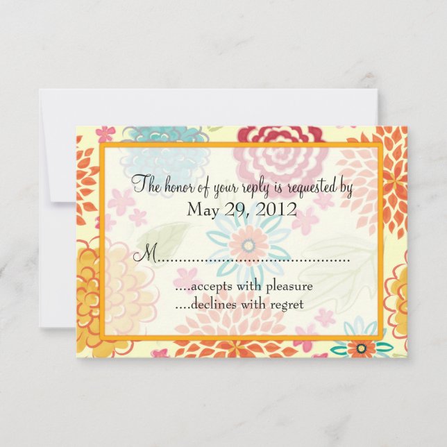 Watercolor Floral Wedding Invitation (Front)