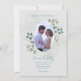Watercolor Floral Wedding Invitation