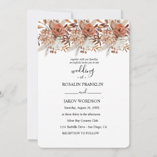 watercolor floral wedding Invitation