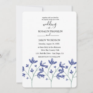 watercolor floral wedding Invitation
